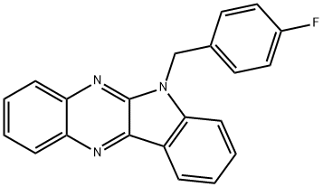 6-(4-fluorobenzyl)-6H-indolo[2,3-b]quinoxaline Structure