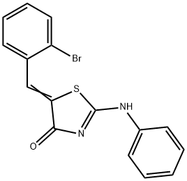 5-(2-bromobenzylidene)-2-(phenylimino)-1,3-thiazolidin-4-one Structure