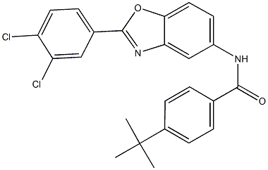 4-tert-butyl-N-[2-(3,4-dichlorophenyl)-1,3-benzoxazol-5-yl]benzamide Structure