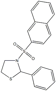 3-(2-naphthylsulfonyl)-2-phenyl-1,3-thiazolidine 구조식 이미지