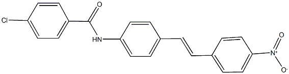 4-chloro-N-[4-(2-{4-nitrophenyl}vinyl)phenyl]benzamide Structure