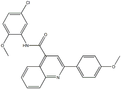 N-(5-chloro-2-methoxyphenyl)-2-(4-methoxyphenyl)-4-quinolinecarboxamide Structure