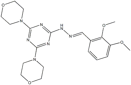 2,3-dimethoxybenzaldehyde [4,6-di(4-morpholinyl)-1,3,5-triazin-2-yl]hydrazone 구조식 이미지