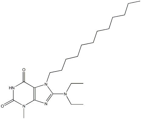 8-(diethylamino)-7-dodecyl-3-methyl-3,7-dihydro-1H-purine-2,6-dione 구조식 이미지