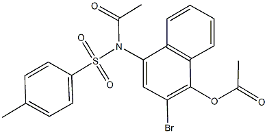 4-{acetyl[(4-methylphenyl)sulfonyl]amino}-2-bromo-1-naphthyl acetate Structure