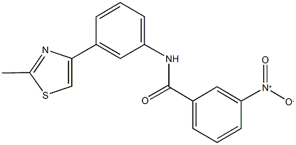 3-nitro-N-[3-(2-methyl-1,3-thiazol-4-yl)phenyl]benzamide 구조식 이미지