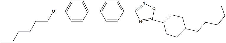 3-[4'-(hexyloxy)[1,1'-biphenyl]-4-yl]-5-(4-pentylcyclohexyl)-1,2,4-oxadiazole Structure