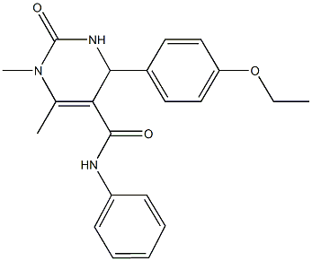 4-(4-ethoxyphenyl)-1,6-dimethyl-2-oxo-N-phenyl-1,2,3,4-tetrahydro-5-pyrimidinecarboxamide 구조식 이미지