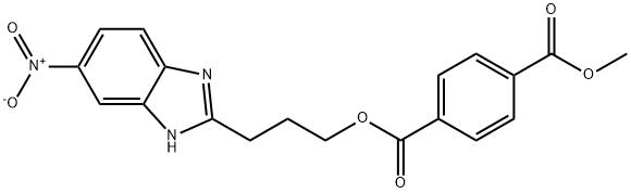 1-(3-{5-nitro-1H-benzimidazol-2-yl}propyl) 4-methyl benzene-1,4-dicarboxylate 구조식 이미지