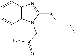 [2-(propylsulfanyl)-1H-benzimidazol-1-yl]acetic acid Structure