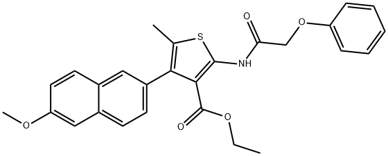 ethyl 4-(6-methoxy-2-naphthyl)-5-methyl-2-[(phenoxyacetyl)amino]-3-thiophenecarboxylate Structure