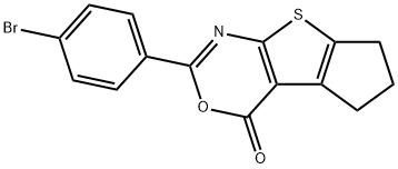 2-(4-bromophenyl)-6,7-dihydro-4H,5H-cyclopenta[4,5]thieno[2,3-d][1,3]oxazin-4-one 구조식 이미지