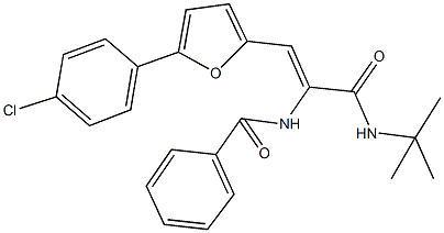 N-{1-[(tert-butylamino)carbonyl]-2-[5-(4-chlorophenyl)-2-furyl]vinyl}benzamide Structure