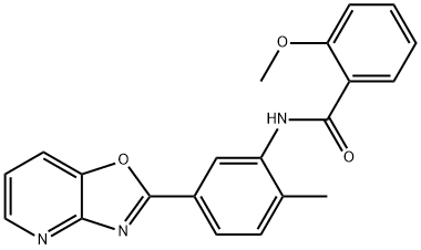 2-methoxy-N-(2-methyl-5-[1,3]oxazolo[4,5-b]pyridin-2-ylphenyl)benzamide 구조식 이미지