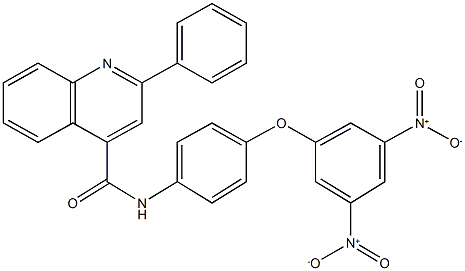 N-(4-{3,5-bisnitrophenoxy}phenyl)-2-phenyl-4-quinolinecarboxamide 구조식 이미지