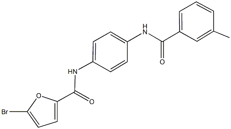 5-bromo-N-{4-[(3-methylbenzoyl)amino]phenyl}-2-furamide 구조식 이미지