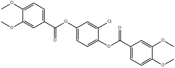 2-chloro-4-[(3,4-dimethoxybenzoyl)oxy]phenyl 3,4-dimethoxybenzoate Structure