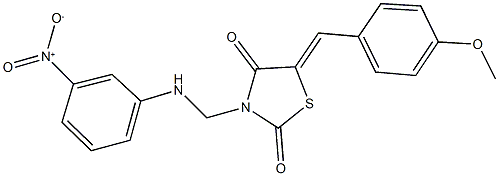 3-({3-nitroanilino}methyl)-5-(4-methoxybenzylidene)-1,3-thiazolidine-2,4-dione Structure