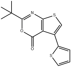 2-tert-butyl-5-(2-thienyl)-4H-thieno[2,3-d][1,3]oxazin-4-one Structure