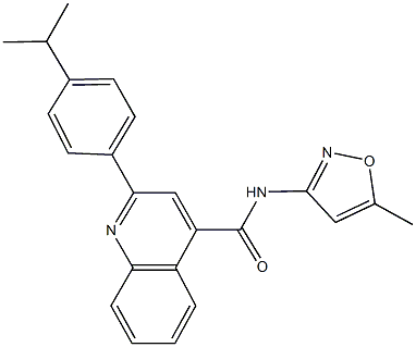 2-(4-isopropylphenyl)-N-(5-methyl-3-isoxazolyl)-4-quinolinecarboxamide Structure