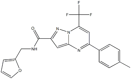 N-(2-furylmethyl)-5-(4-methylphenyl)-7-(trifluoromethyl)pyrazolo[1,5-a]pyrimidine-2-carboxamide Structure