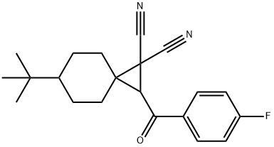 6-tert-butyl-2-(4-fluorobenzoyl)spiro[2.5]octane-1,1-dicarbonitrile 구조식 이미지