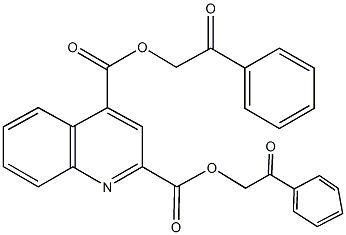 bis(2-oxo-2-phenylethyl) 2,4-quinolinedicarboxylate Structure