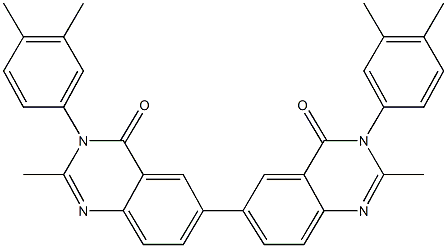 3,3'-bis(3,4-dimethylphenyl)-2,2'-dimethyl-4,4'(3H,3'H)-dioxo-6,6'-biquinazoline Structure