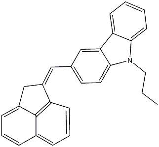 3-(1(2H)-acenaphthylenylidenemethyl)-9-propyl-9H-carbazole 구조식 이미지