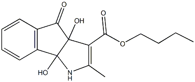 butyl 3a,8b-dihydroxy-2-methyl-4-oxo-1,3a,4,8b-tetrahydroindeno[1,2-b]pyrrole-3-carboxylate 구조식 이미지