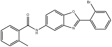 N-[2-(2-bromophenyl)-1,3-benzoxazol-5-yl]-2-methylbenzamide Structure