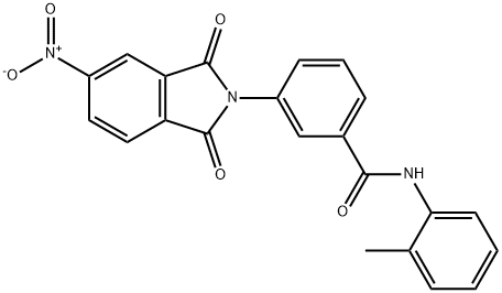 3-{5-nitro-1,3-dioxo-1,3-dihydro-2H-isoindol-2-yl}-N-(2-methylphenyl)benzamide Structure