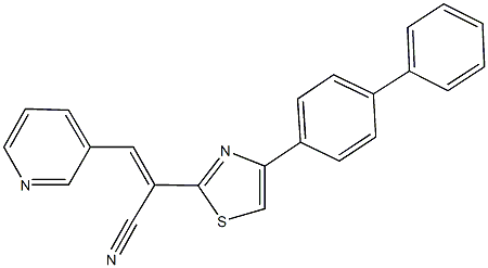 2-(4-[1,1'-biphenyl]-4-yl-1,3-thiazol-2-yl)-3-(3-pyridinyl)acrylonitrile Structure