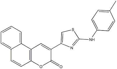 2-[2-(4-toluidino)-1,3-thiazol-4-yl]-3H-benzo[f]chromen-3-one Structure