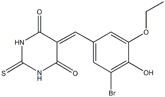 5-(3-bromo-5-ethoxy-4-hydroxybenzylidene)-2-thioxodihydro-4,6(1H,5H)-pyrimidinedione 구조식 이미지