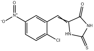 5-{2-chloro-5-nitrobenzylidene}-2-thioxo-4-imidazolidinone Structure