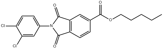 pentyl 2-(3,4-dichlorophenyl)-1,3-dioxo-5-isoindolinecarboxylate 구조식 이미지