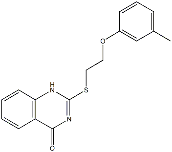 2-{[2-(3-methylphenoxy)ethyl]sulfanyl}quinazolin-4(1H)-one 구조식 이미지