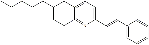 6-pentyl-2-(2-phenylvinyl)-5,6,7,8-tetrahydroquinoline 구조식 이미지