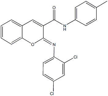 2-[(2,4-dichlorophenyl)imino]-N-(4-methylphenyl)-2H-chromene-3-carboxamide 구조식 이미지