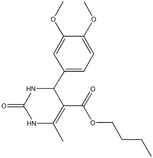 butyl 4-(3,4-dimethoxyphenyl)-6-methyl-2-oxo-1,2,3,4-tetrahydro-5-pyrimidinecarboxylate Structure