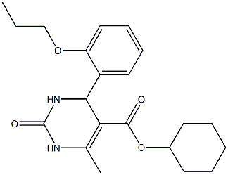 cyclohexyl 6-methyl-2-oxo-4-(2-propoxyphenyl)-1,2,3,4-tetrahydro-5-pyrimidinecarboxylate Structure