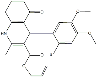 allyl 4-(2-bromo-4,5-dimethoxyphenyl)-2-methyl-5-oxo-1,4,5,6,7,8-hexahydro-3-quinolinecarboxylate Structure