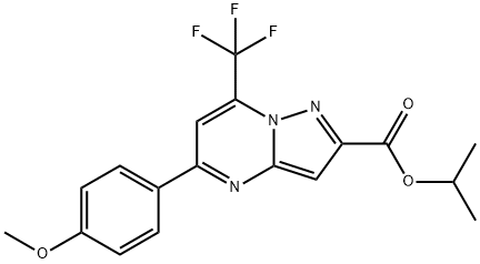 isopropyl 5-(4-methoxyphenyl)-7-(trifluoromethyl)pyrazolo[1,5-a]pyrimidine-2-carboxylate Structure