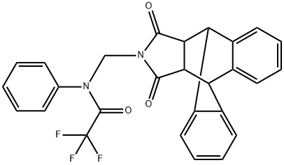 N-[(16,18-dioxo-17-azapentacyclo[6.6.5.0~2,7~.0~9,14~.0~15,19~]nonadeca-2,4,6,9,11,13-hexaen-17-yl)methyl]-2,2,2-trifluoro-N-phenylacetamide Structure