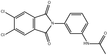 N-[3-(5,6-dichloro-1,3-dioxo-1,3-dihydro-2H-isoindol-2-yl)phenyl]acetamide Structure
