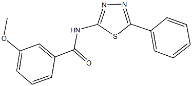 3-methoxy-N-(5-phenyl-1,3,4-thiadiazol-2-yl)benzamide Structure
