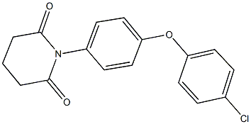 1-[4-(4-chlorophenoxy)phenyl]-2,6-piperidinedione 구조식 이미지