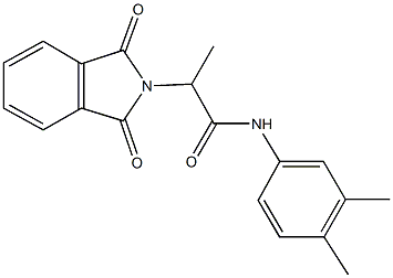 N-(3,4-dimethylphenyl)-2-(1,3-dioxo-1,3-dihydro-2H-isoindol-2-yl)propanamide 구조식 이미지