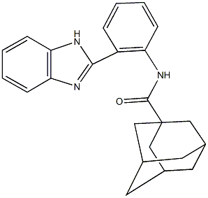 N-[2-(1H-benzimidazol-2-yl)phenyl]-1-adamantanecarboxamide 구조식 이미지